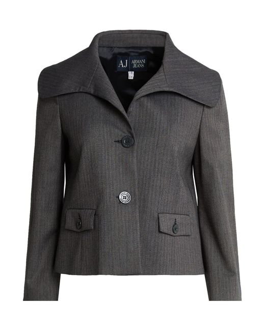 Armani Jeans Black Blazer Polyester, Viscose, Elastane