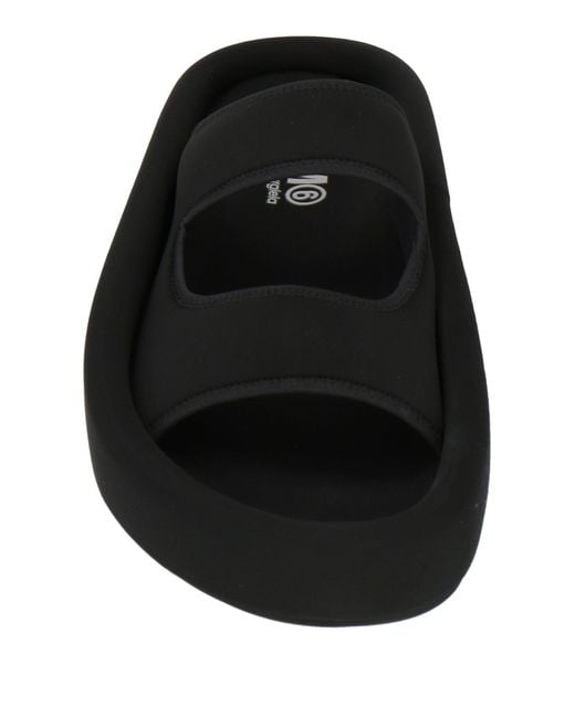 MM6 by Maison Martin Margiela Black Double-strap Platform Sandals for men