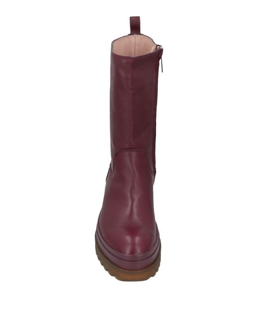 Red(v) Purple Ankle Boots