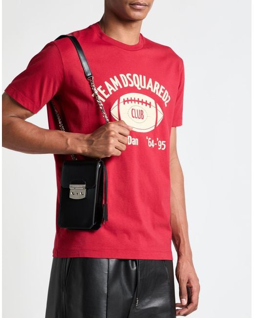 DSquared² Black Cross-Body Bag Calfskin for men