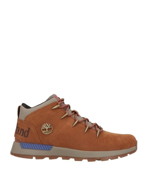 Timberland Brown Ankle Boots Leather, Textile Fibers for men
