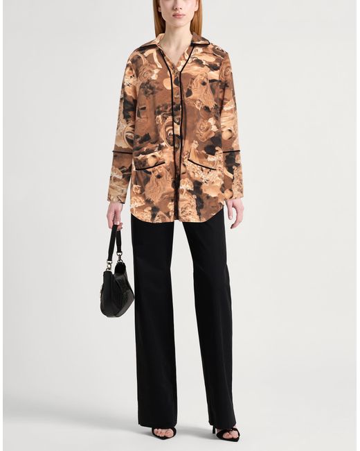Vivetta Brown Camel Shirt Polyester, Elastane