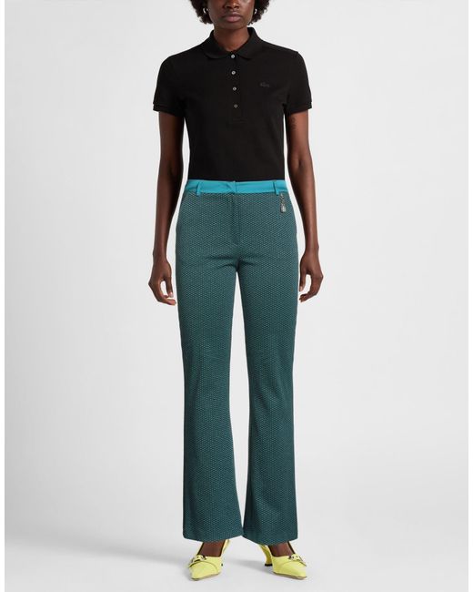 Fracomina Green Pants Cotton, Polyester, Metallic Polyester, Polyamide, Elastane