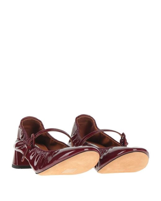 Lanvin Purple Burgundy Pumps Calfskin