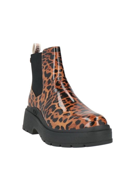 Liu Jo Brown Camel Ankle Boots Synthetic Fibers, Textile Fibers