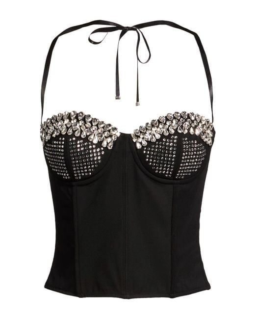 Pinko Black Top Polyester, Viscose, Elastane