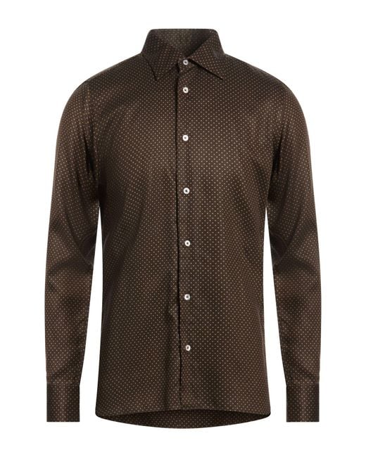 Tom Ford Brown Dark Shirt Lyocell for men