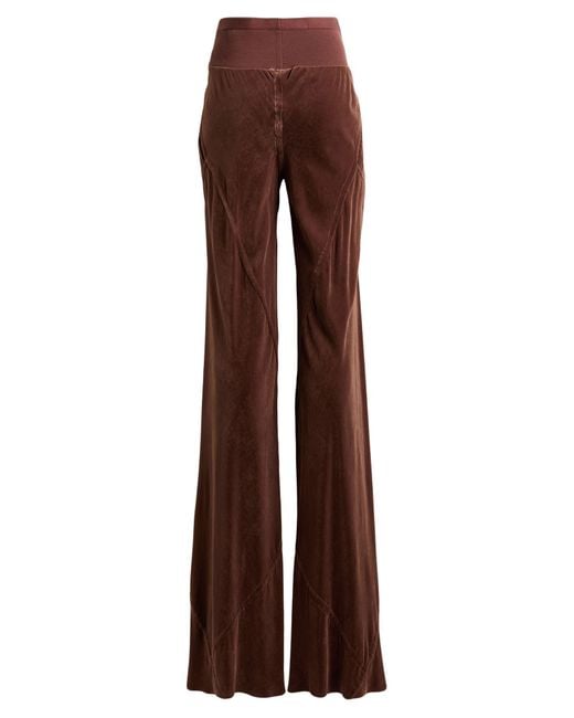 Rick Owens Brown Pants Viscose, Silk