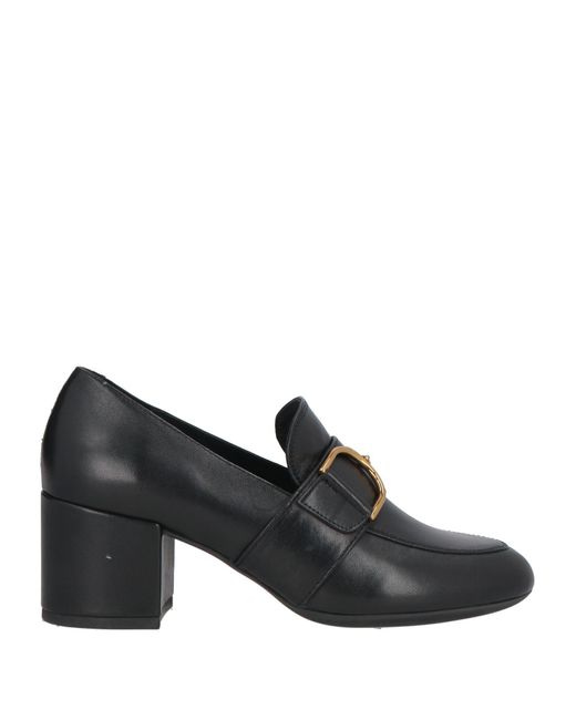 Geox Black Loafers Sheepskin