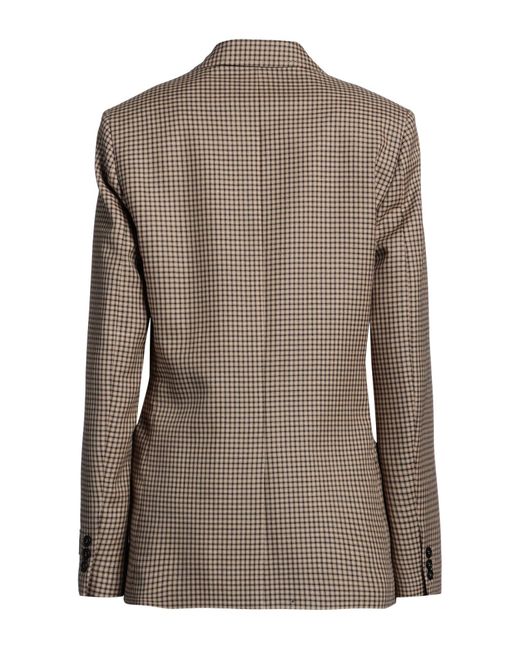 MSGM Brown Blazer Wool