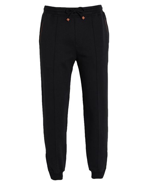 Brunello Cucinelli Black Pants Cotton, Elastane, Polyurethane, Polyester for men