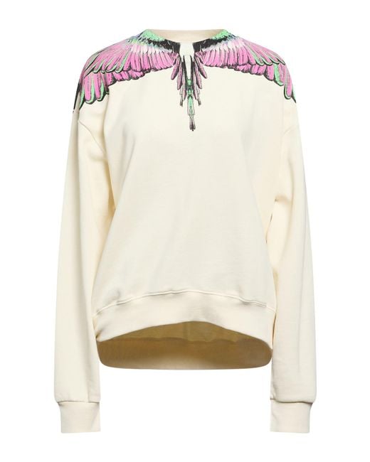 Marcelo Burlon White Ivory Sweatshirt Cotton