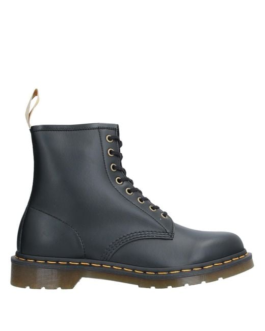Dr. Martens Black Ankle Boots Textile Fibers for men