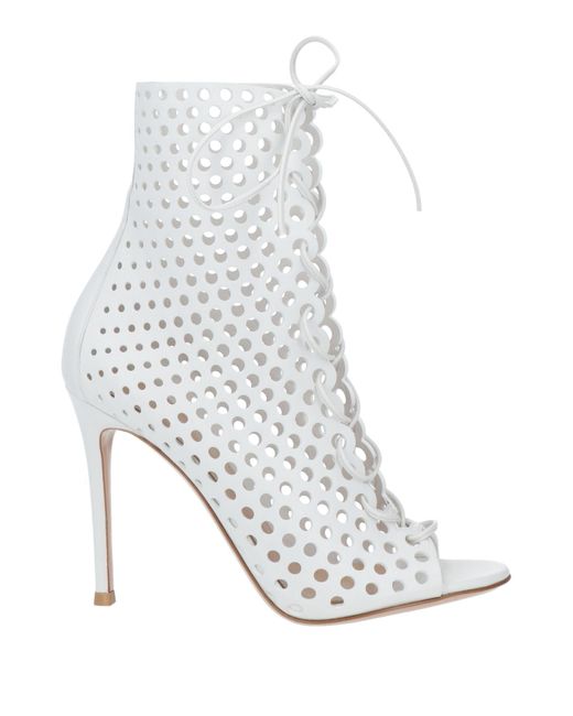 Gianvito Rossi White Ankle Boots
