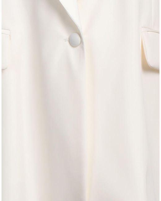 Dondup White Blazer Wool, Elastane
