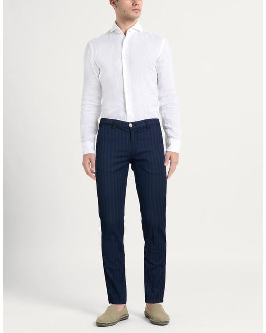 Barbati Blue Pants Cotton, Elastane for men