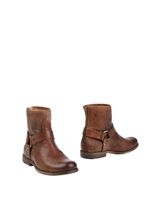 Frye Brown Ankle Boots