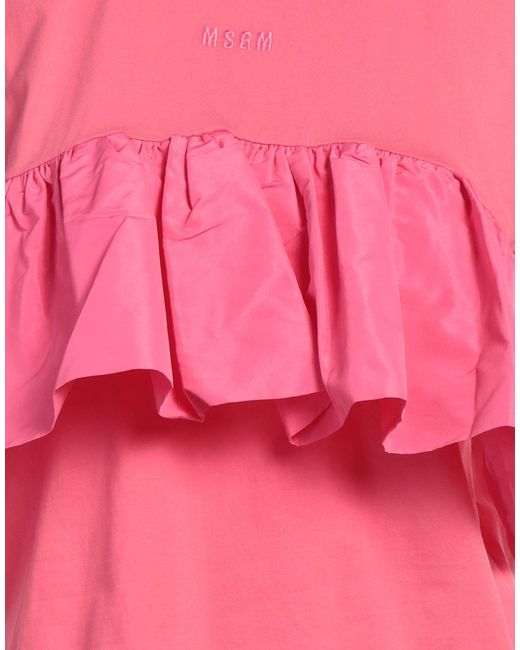 MSGM Pink T-Shirt Cotton, Polyester