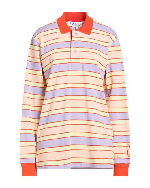 J.W. Anderson Pink Lilac Polo Shirt Cotton, Elastane