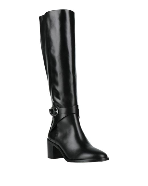 Stuart Weitzman Black Boot Leather