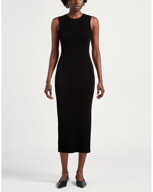 Reformation Black Midi Dress