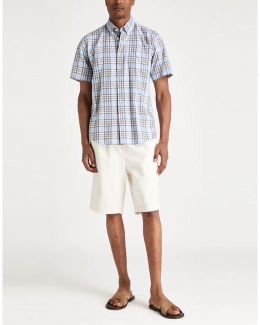 Barbour Blue Azure Shirt Cotton for men