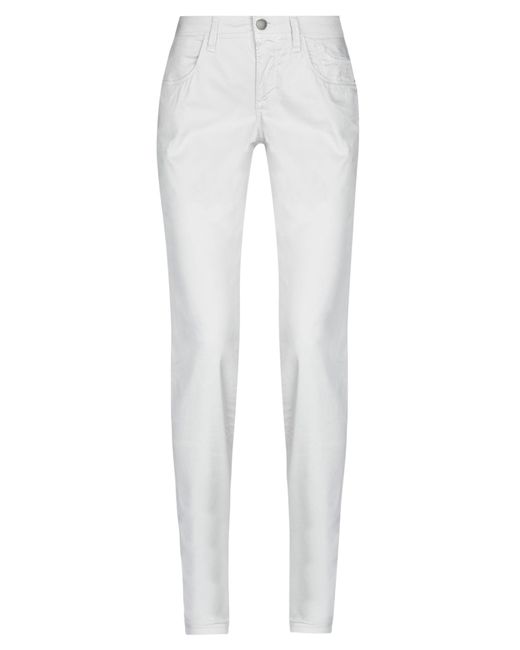 Jeckerson White Light Pants Cotton, Elastane