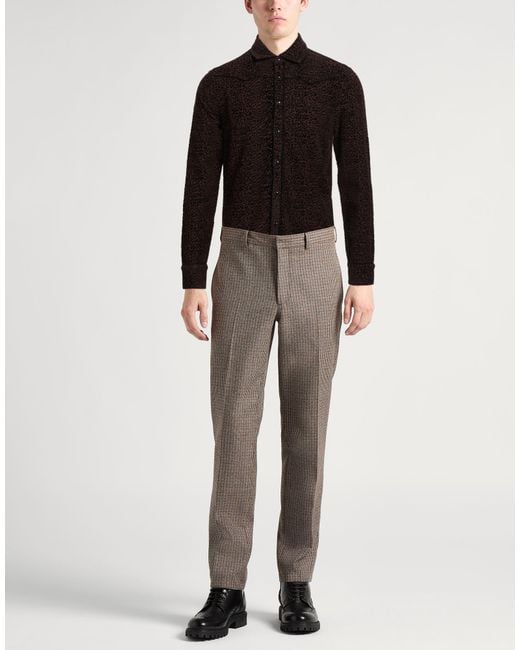John Varvatos Black Shirt Polyester, Organic Cotton for men
