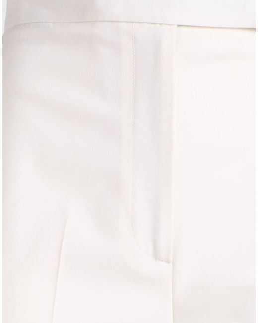Lardini White Ivory Pants Wool, Elastane