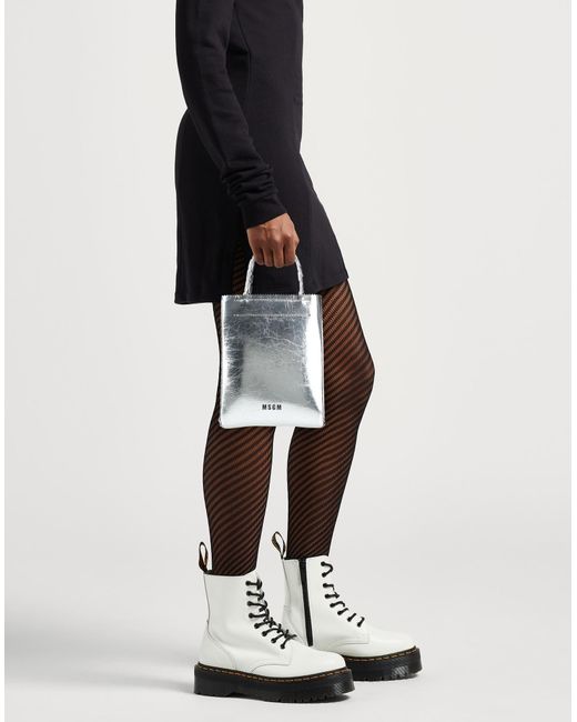 MSGM Gray Handbag Leather