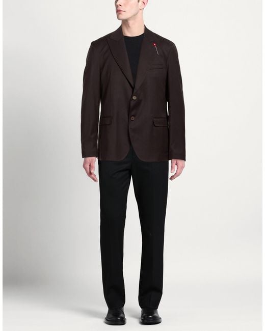 BERNESE Milano Black Blazer Polyester, Viscose, Elastane for men