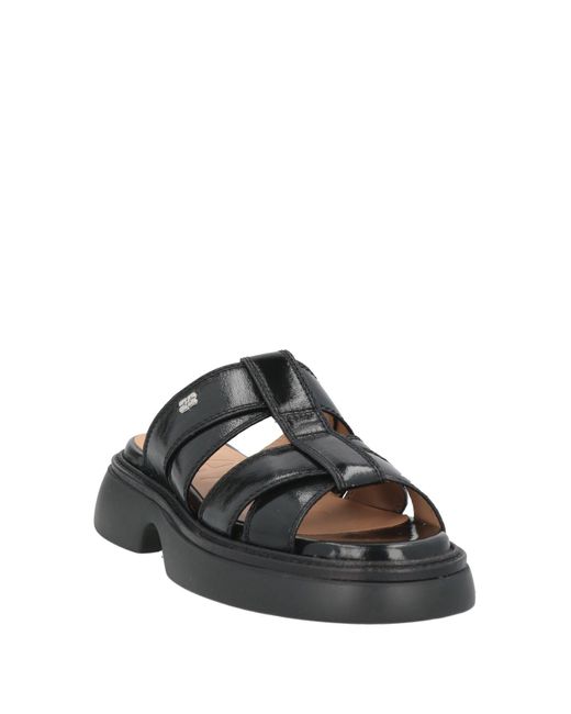 Ganni Black Sandals Leather