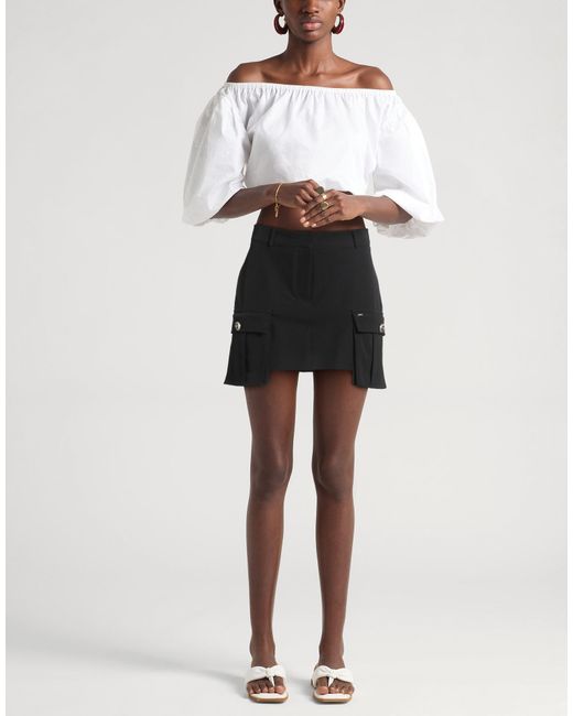 GAUDI Black Mini Skirt Polyester, Elastane
