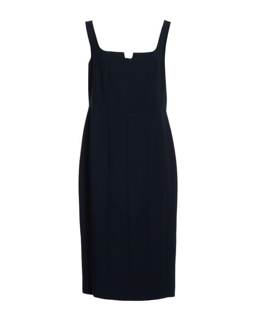Max Mara Blue Midnight Midi Dress Triacetate, Polyester