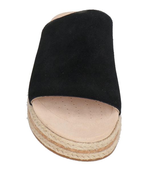 Clarks Black Espadrilles Leather