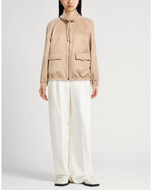 Agnona Natural Jacket Cashmere, Polyester
