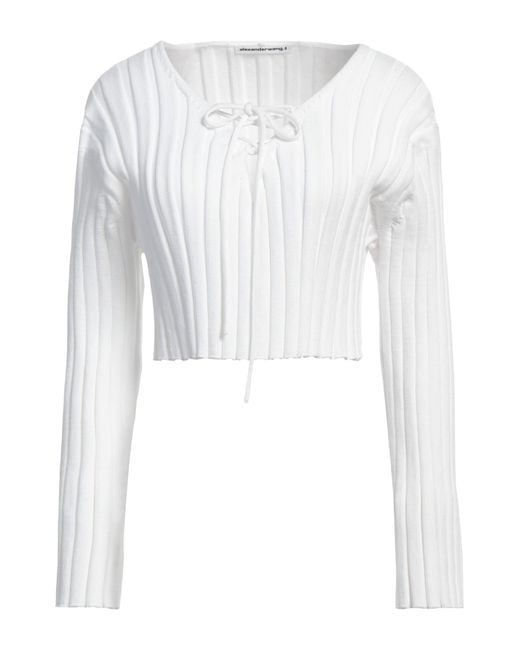 T By Alexander Wang White Pullover