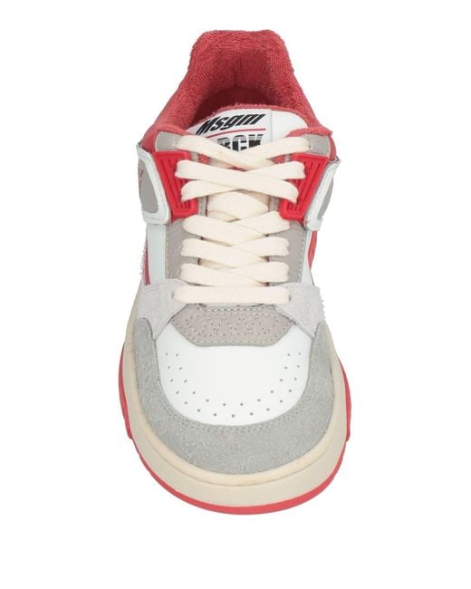 MSGM White Sneakers Leather