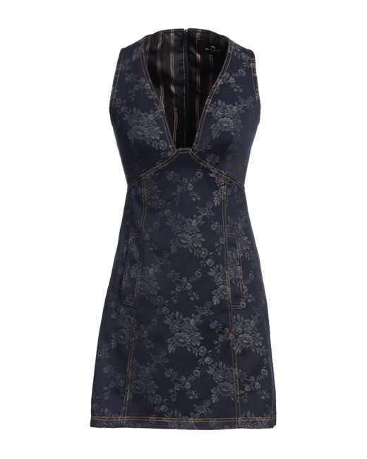 Etro Blue Mini Dress Cotton, Polyester