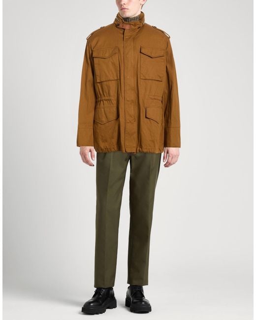 Tod's Brown Tan Jacket Cotton, Linen for men
