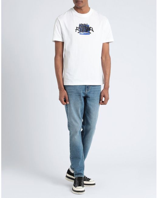 T-shirt di Karl Lagerfeld in White da Uomo