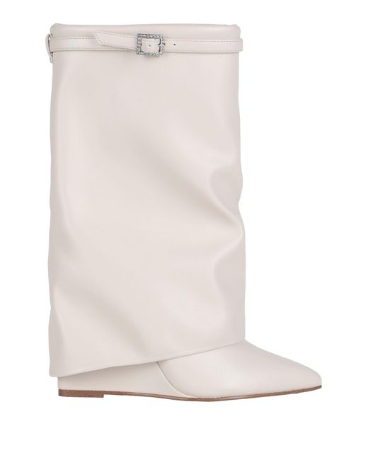 Steve Madden White Ankle Boots