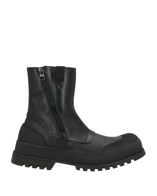 MICH SIMON Black Ankle Boots Calfskin for men