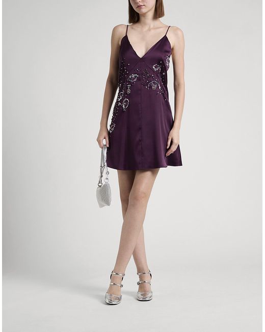 MAX&Co. Purple Essere Plum Mini Dress Polyester, Elastane