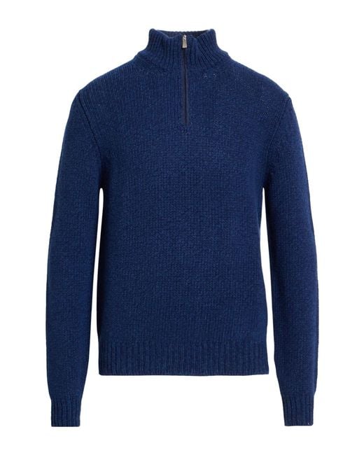 Fedeli Blue Sweater Wool, Viscose, Cashmere for men