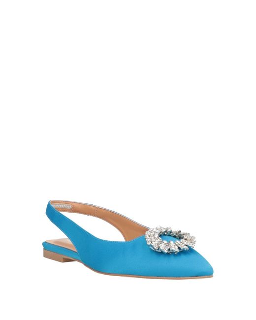 Nila & Nila Blue Azure Ballet Flats Textile Fibers
