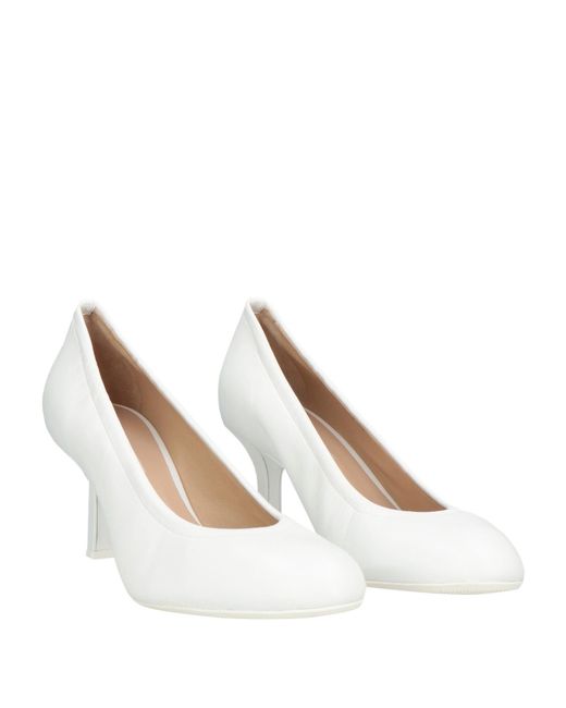 Casadei White Pumps