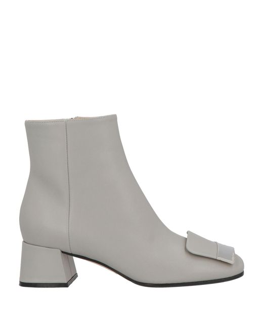 Sergio Rossi Gray Ankle Boots