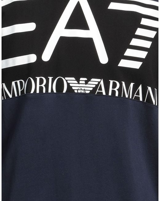 EA7 Blue Sweatshirt Cotton, Elastane for men