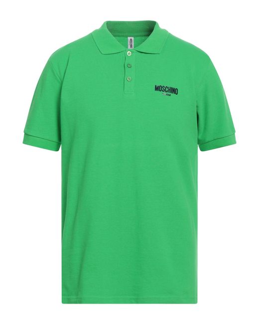 Moschino Green Polo Shirt for men